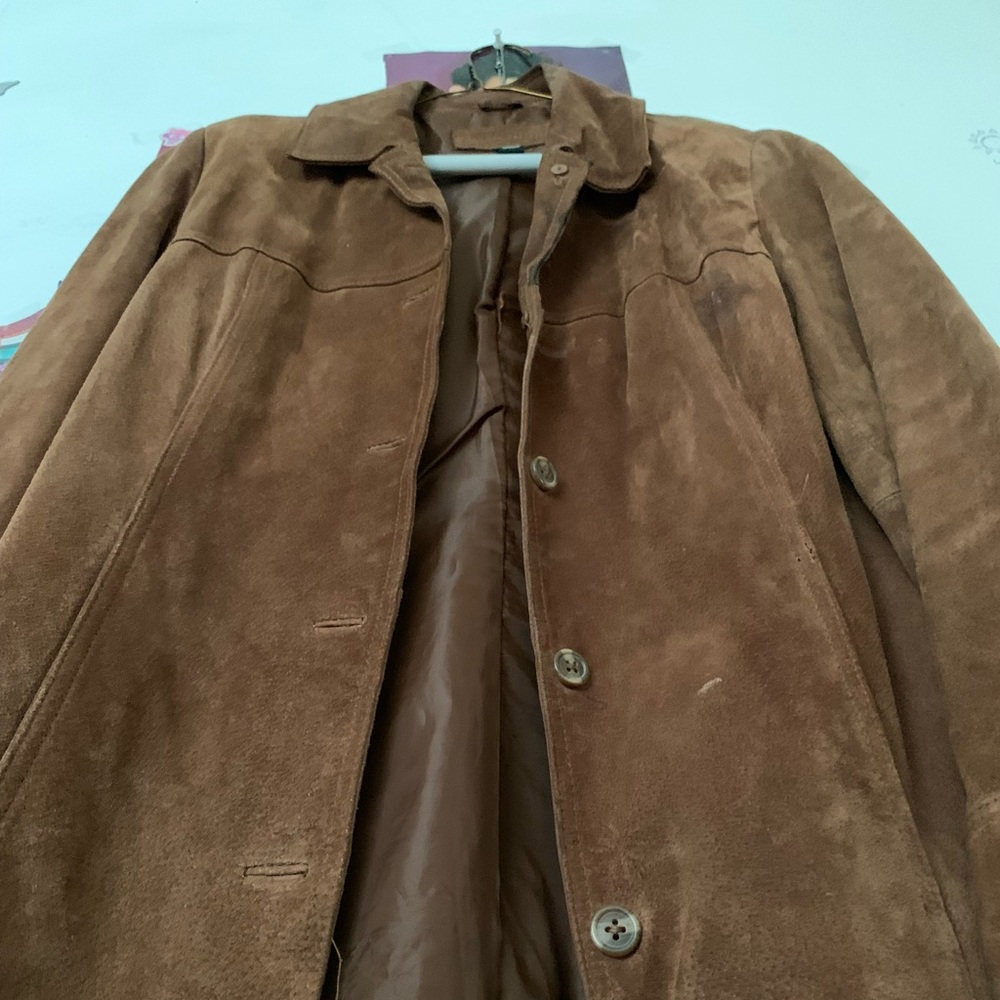 Jaclyn Smith Genuine Leather Trench Coat